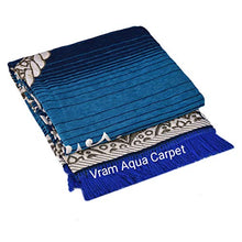 Load image into Gallery viewer, Vram Floral Carpet (Sky Blue, Velvet, 5 x 7 ft) - Home Decor Lo