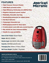 Load image into Gallery viewer, American Micronic- AMI-VCC-2200WDx-2200 Watts Imported Dry Vacuum Cleaner (Red) - Home Decor Lo