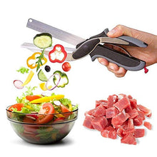 Load image into Gallery viewer, Ketsaal Clever Cutter 2 in 1 Food Chopper Vegetable &amp; Fruit Cutter/Kitchen Scissors/Knife/Chopping/Cutting Board) Pack of 1 - Home Decor Lo