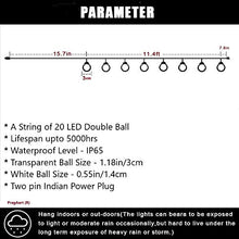 Load image into Gallery viewer, PragAart PVC Globe LED Warm White Fairy Light for Decoration - Home Decor Lo