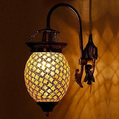 Earthenmetal 'Flower Bud' Shape Glass Wall lamp for Living & Home Decoration Turkish lamp (Bulb not Included) - Home Decor Lo