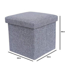 Load image into Gallery viewer, Almand Living Foldable Storage Bins Box Ottoman Bench Container Organizer with Cushion Seat Lid, Cube,Multi Colour(30X30X30 cm) (1 pcs) - Home Decor Lo