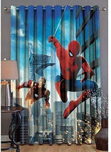 Load image into Gallery viewer, Yes Cart 3D Printed Spider Man Eyelet Window Curtains Set of 2 for Kids Room||5ft - Home Decor Lo