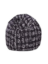 Load image into Gallery viewer, Reme Organic Cotton Premium XXL Printed Bean Bag Cover-Black Color (Without Beans) - Home Decor Lo