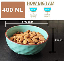 Load image into Gallery viewer, Separate Way Ceramic Soup/Dessert Bowl 400 Ml, 5.3 Inch Diameter Comes with Pink,Green,Light Gray Set of 3 - Home Decor Lo