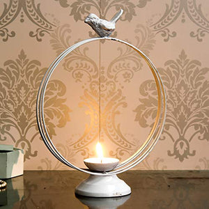 Webelkart Decorative White Birds Tealight Candle Holder for Home Decoration, for Home Room Bedroom Lights Decoration | Made in India Products - Free Tea Light Candles by Webelkart - Home Decor Lo