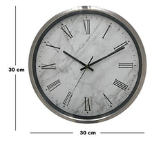 Load image into Gallery viewer, De&#39;rons Steel Wall Clock (30 x 30 cm, Silver) - Home Decor Lo