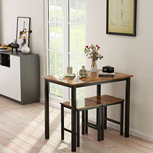 Load image into Gallery viewer, 3 Piece Dining Table Set, Small Kitchen Table and 2 Stools