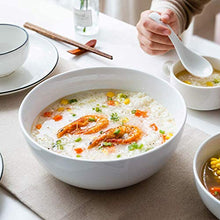 Load image into Gallery viewer, Narrow International Dessert Set of 6 Melamine Unbreakable Cereal Bowls Set 6 Inch - Soup Bowls, Lightweight Deep Bowl for Kitchen and Family Dinner, Maggi,Soup, Dishwasher Micro Safe, Premium White - Home Decor Lo
