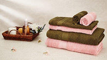 Load image into Gallery viewer, Amazon Brand - Solimo 100% Cotton 6 Piece Towel Set, 500 GSM (Brown and Baby Pink) - Home Decor Lo
