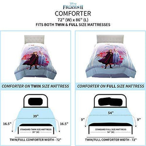 Franco Kid's Disney Frozen 2 Bedding Soft Microfiber Reversible Twin/Full Size Comforter (72" x 86") - Home Decor Lo