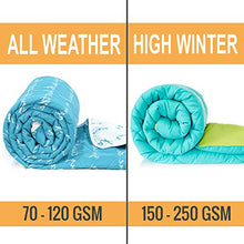 Load image into Gallery viewer, Divine Casa Microfiber Comforter/Blanket/Quilt/Duvet Lightweight, All Weather, Reversible Single Comforter Set of 2, Green and Blue- Abstract (110 GSM) - Home Decor Lo