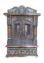 Load image into Gallery viewer, Bit-Chu Wood Pooja Mandir, 20&quot; x 6&quot;x 10&quot;, Silver - Home Decor Lo