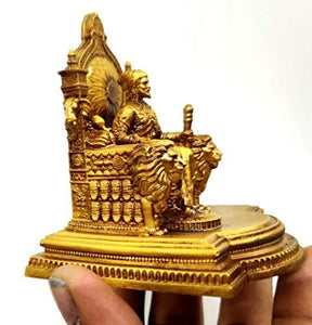 Chhatrapati Shivaji maharaj with rajdand Golden Home Decor Showpieces - Home Decor Lo