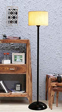 Load image into Gallery viewer, Contemporary Wrought Iron Floor Drum Lamp With Shade: Beige - Home Decor Lo