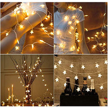 Load image into Gallery viewer, PESCA Star String Lights 20 Star Led, Decoration for Birthday, Festival, Festive Occasion, Wedding, Party for Home, Patio, Lawn, Restaurants (Warm White, 3 m) - Home Decor Lo