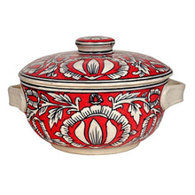 Load image into Gallery viewer, Craftghar Ceramic Serving Casserole Set of 3 | Serving Bowls with Lids (Set of 3)| 100% Microwave Safe | Red 3 Serve Casserole Set  (1250 ml, 900 ml, 600 ml) - Home Decor Lo
