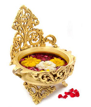 Load image into Gallery viewer, Two Moustaches Ethnic Design Brass Urli Traditional Bowl Decor Showpiece - Home Decor Lo