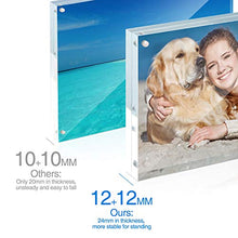 Load image into Gallery viewer, TWING Premium Acrylic Clear Photo Frame - 5x7 inches Magnet Photo Frame -Double Sided Thick Desktop Frames by Twing - Home Decor Lo