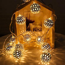 Load image into Gallery viewer, CITRA Led Metal Ball String Light for Home Decoration for Home,Office, Diwali, Eid & Christmas Decoration (Golden Ball Warm White) - Home Decor Lo
