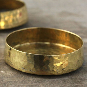 De Kulture Works Brass Handmade Candle Bowl Set (Gold_2.3 Inch X 2.3 Inch X 0.7 Inch) - Home Decor Lo