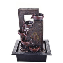 Load image into Gallery viewer, Chronikle Brown polystone Designer Water Fountain with led Light (42 x 31 x 23 cm) - Home Decor Lo
