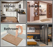 Load image into Gallery viewer, Yellow Weaves Shaggy Microfiber Anti Slip Bath Mat, 40 X 60 cm, Color: Beige, Set of 2 - Home Decor Lo