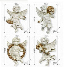 Load image into Gallery viewer, DI GRAZIA 3D Ceramic Spiritual Angel Wall Decoration - Set of 4 - Home Decor Lo