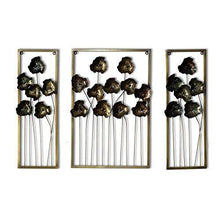 Load image into Gallery viewer, 3 pcs Unique Art Flower Design Metal Wall Hanging Decorative Wall Art Sculptures - Home Decor Lo