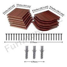 Load image into Gallery viewer, Furniture Cafe Zigzag Corner Wall Mount Shelf Unit/Racks and Shelves/Wall Shelf/Book Shelf/Wall Decoration (Matt Finish, Mahogany) - Home Decor Lo