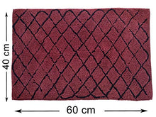 Load image into Gallery viewer, SSHOMEZ Super Soft Cotton Anti Slip Reversible Bath Mat 40x60 cm - Pack of 1 (Brown) - Home Decor Lo