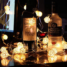 Load image into Gallery viewer, Ascension ® 3.5meters 16 LEDs Globe Rattan Balls String Lights for Home Decoration Festival Decor Lights Indoor Outdoor Decorative Fairy Lights Curtain (Warm White) Battery Powered - Home Decor Lo