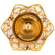 Load image into Gallery viewer, FESTIVE INDIA Brass Bowl Crystal Round Shape Kamal Deep Akhand Jyoti Oil Lamp Diya (10x10x9 cm, Gold) - Home Decor Lo