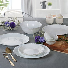 Load image into Gallery viewer, Cello Imperial Winter Frost Opalware Dinner Set, 19 Pieces, White - Home Decor Lo