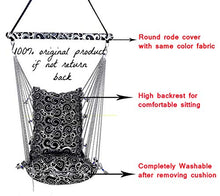 Load image into Gallery viewer, Kkriya Home Decor ®Jumbo Swing with chain jhula, Swing Chair for Indoor, Outdoor Balcony, Home, Bedroom. Weight Carrying Capacity 150Black Made in India.(pre assembled) - Home Decor Lo