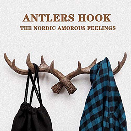 House of Quirk Deer Antlers Wall Mount Hooks for Wall Hanger Key