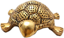 Load image into Gallery viewer, Trendy Crafts Metal Feng Shui Tortoise On Plate Showpiece (Golden, Diameter:5.5 Inch) - Home Decor Lo