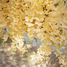 Load image into Gallery viewer, GPARK 12 Pieces Wisteria Artificial Flower 45 inch Bushy Silk Vine Ratta Hanging Garland Hanging for Wedding Party Garden Outdoor Greenery Office Wall Decoration Champagne - Home Decor Lo