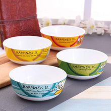 Load image into Gallery viewer, Clay Craft Ceramic Happiness is Snack/Cereal Bowl, Multicolour, Set of 4 - Home Decor Lo