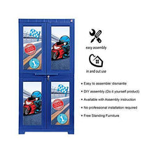 Load image into Gallery viewer, Cello Novelty Big Little Racer Cupboard with 6 Shelves (Matt Finish, Blue) - Home Decor Lo