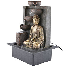 Load image into Gallery viewer, CHRONIKLE Polyfiber Water Fountain (41 x 31 x 23cm, Brown & Gold) - Home Decor Lo