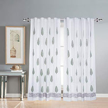 Load image into Gallery viewer, LINENWALAS Cotton Curtains for Long Doors 9 Feet Set of 2, Linen Textured Long Doors Curtains for Home Decor, Hangs Elegantly with Back Loops (4.5ft x 9ft, Multi) - Home Decor Lo