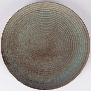 Tatvam Homes Handmade Austere Organic Ceramic Full Dinner Plates (10 inches, Set of 6) - Home Decor Lo