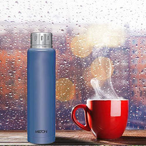 Milton Elfin 750 Thermosteel 24 Hours Hot and Cold Water Bottle, 750 ml, Blue - Home Decor Lo