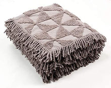 Load image into Gallery viewer, Saral Home Soft Cotton Unique Firki Design Tufted Throw Sofa Cover, 140x210cm (Grey) - Home Decor Lo