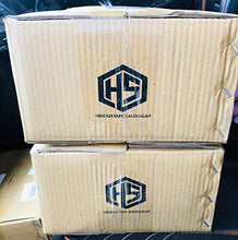 Load image into Gallery viewer, HS HINDUSTANI SAUDAGAR Ceramic Hand Painted Soup Bowls with Spoons, Set of 4 (Blue & Yellow) - Home Decor Lo