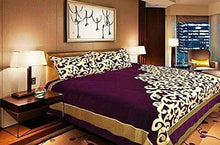 Load image into Gallery viewer, F2L Chenille 500 TC Bedsheet (Purple_King) - Home Decor Lo