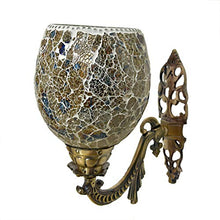 Load image into Gallery viewer, Shivam Lites Wall Lamp/Light with Hand Decorated Mosaic Glass Shade & Metal Fitting, Antique Crackle - Home Decor Lo