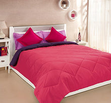 Load image into Gallery viewer, Amazon Brand - Solimo Microfiber Reversible Comforter, Double (Vivid Pink & Majestic Purple, 200 GSM) - Home Decor Lo