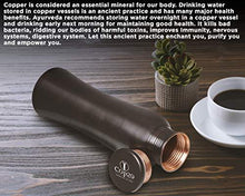 Load image into Gallery viewer, Cop29 Essence of Life - Pure Handmade Antique Finish Fairy Copper Water Bottle with Ayurvedic Health Benefits, 900ml - Home Decor Lo